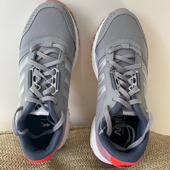 Adidas Women's Marathon 10 running sneaker athletic shoes grey pink new in box 6 - Picture 6 of 11